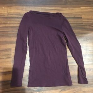 Purple (off-the-shoulder) long sleeve tee